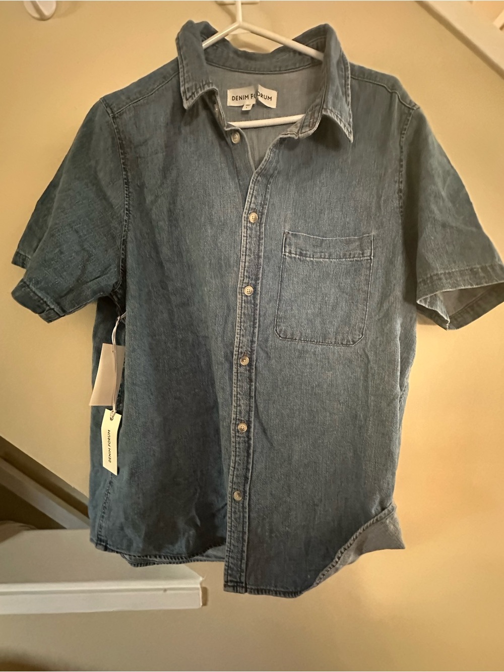 Denim Forum The '90s Vintage Shortsleeve Denim Shirt - Picture 5 of 8